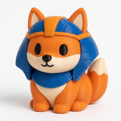 Pharaoh Fox Collectible Figurine - Unique Desk Decor for Adults – 3D Printed in Canada