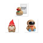 Gingerbread Collection Collectible Figurine Bundle of 3 - Gingerbread Duck, Gnome, Robot - Festive & Whimsical Adult Desk Decor - 3D Printed in Canada