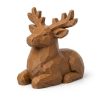 Figurine renne sculpté façon bois