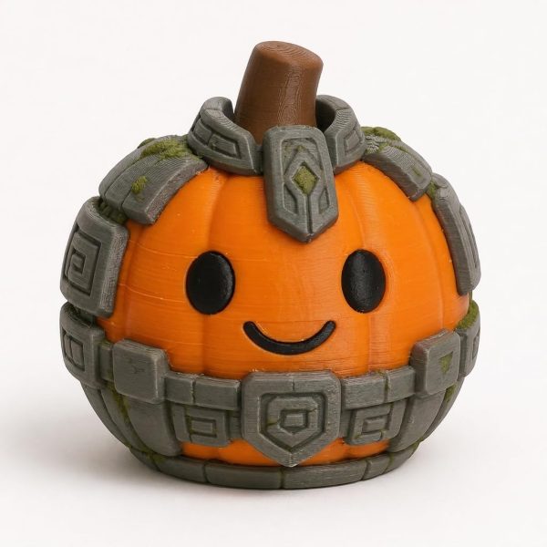 Stone Sentinel Pumpkin Figurine