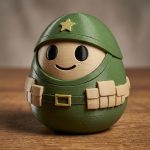Army Eggling Collectible Figurine - Unique Desk Decor for Adults – 3D Printed in Canada