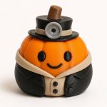 Victorian Doctor Pumpkin Collectible Figurine - Unique Desk Decor for Adults – 3D Printed in Canada