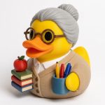 Teacher Retirement Duck Collectible Figurine - Unique Desk Decor Gift for Adults – 3D Printed in Canada