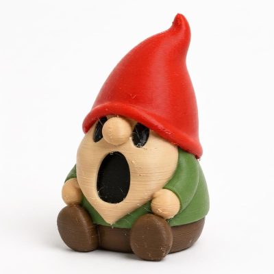 Screaming Claymation Gnome Collectible Figurine - Unique Desk Decor for Adults – 3D Printed in Canada