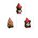 Dog Breeds Gnome Collectible Figurine Bundle of 3 - Boxer, Labrador, Border Collie - Whimsical & Charming Adult Desk Decor - 3D Printed in Canada