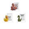 Ensemble de figurines canards dinosaures