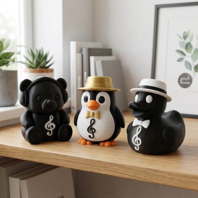 Ensemble de figurines d'animaux musiciens — 3D Printed Ducks by 3DCentral