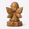 Figurine sculptée bois Fée tranquille