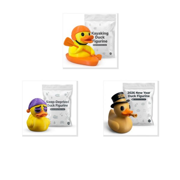 Kayaking Duck New Year Figurine Bundle