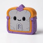 Runestone Toast Collectible Figurine - Unique Desk Decor for Adults – 3D Printed in Canada