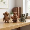 Ensemble de figurines hiboux fantastiques