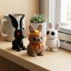 Ensemble varié de figurines de lapins