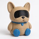 Adorable French Bulldog Robot Collectible Figurine - Unique Desk Decor for Adults – 3D Printed in Canada