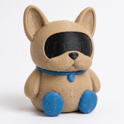 Adorable French Bulldog Robot Collectible Figurine - Unique Desk Decor for Adults – 3D Printed in Canada