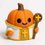 Cleric Pumpkin Collectible Figurine - Unique Desk Decor for Adults – 3D Printed in Canada