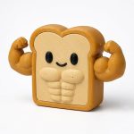 Muscular Toast Collectible Figurine - Unique Desk Decor for Adults – 3D Printed in Canada