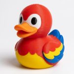 Scarlet Macaw Duck Collectible Figurine - Unique Desk Decor for Adults – 3D Printed in Canada