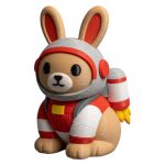Jet Pack Rocket Bunny in Red Space Suit with Helmet and Thruster 3D Printed Collectible Figurine | Sci-Fi Rabbit Desk Decor - 3D Printed in Canada