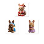 Bunny Variety Collectible Figurine Bundle of 3 - Santa Claus Bunny, Daydreaming Maid of Honor - Whimsical & Festive Adult Desk Decor - 3D Printed in Canada