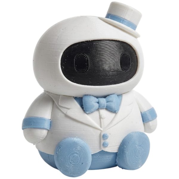 Figurine robot gentleman au haut-de-forme