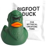 Bigfoot Duck Collectible Figurine - Striking Green Sasquatch Desk Decor for Unique Gift or Shelf Display - 3D Printed in Canada
