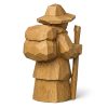 Figurine voyageur Le voyage commence sculptée bois