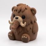 Mammoth Teddy Bear Cub Collectible Figurine - Unique Desk Decor for Adults – 3D Printed in Canada