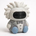 Albert Einstein Robot Collectible Figurine - Unique Desk Decor for Adults – 3D Printed in Canada