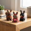 Ensemble varié de figurines de lapins
