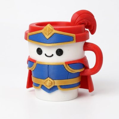 Cosplayer Coffee Cup Collectible Figurine - Unique Desk Decor for Adults – 3D Printed in Canada