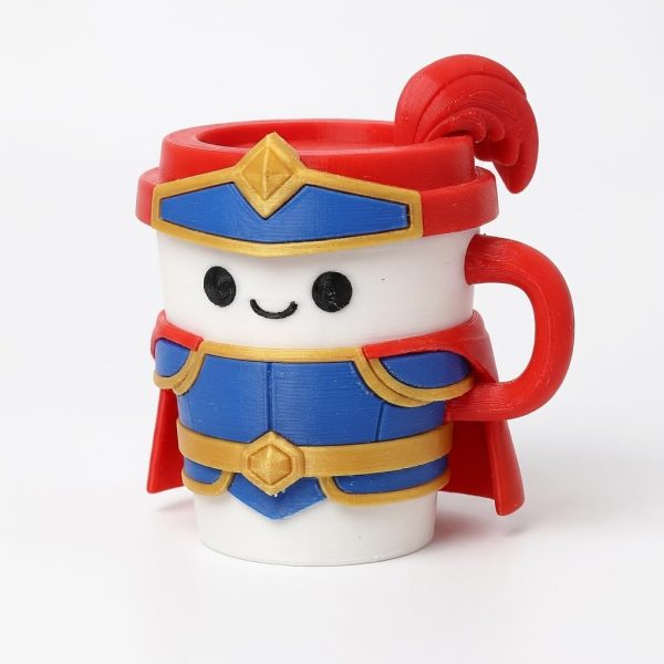 Figurine tasse de café cosplayeuse