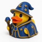 Court Wizard Duck Collectible Figurine - Royal Fantasy Desk Decor Gift for Adults – 3D Printed in Canada