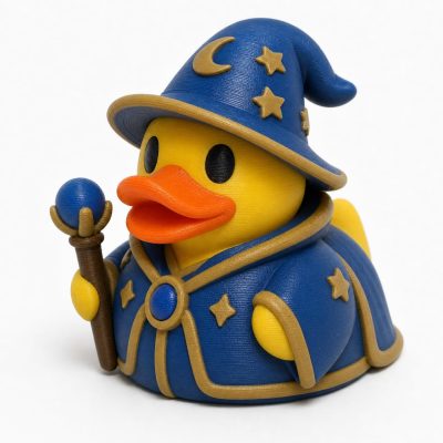 Court Wizard Duck Collectible Figurine - Royal Fantasy Desk Decor Gift for Adults – 3D Printed in Canada