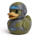 Military Cyber Warrior Duck Collectible Figurine - Unique Desk Decor for Adults – 3D Printed in Canada