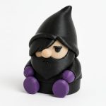 Emo Goth Gnome Collectible Figurine - Unique Desk Decor for Adults – 3D Printed in Canada