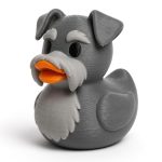 Miniature Schnauzer Duck Collectible Figurine - Unique Desk Decor for Adults – 3D Printed in Canada