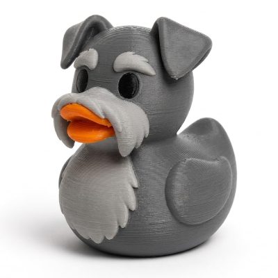 Miniature Schnauzer Duck Collectible Figurine - Unique Desk Decor for Adults – 3D Printed in Canada