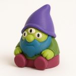 Mutant Gnome Collectible Figurine - Vibrant Green and Purple Bearded Gnome Desk Decor for Unique Office Accent or Home Display - Striking Gift for Adults - 3D Printed in Canada