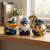 Ensemble de figurines de collection canard capitaine de bateau