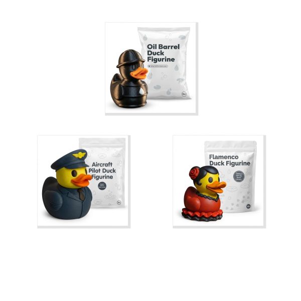 Duck Figurine Bundle Oil Barrel Pilot Flamenco