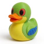 Red-Eyed Tree Frog Duck Collectible Figurine - Unique Desk Decor for Adults – 3D Printed in Canada