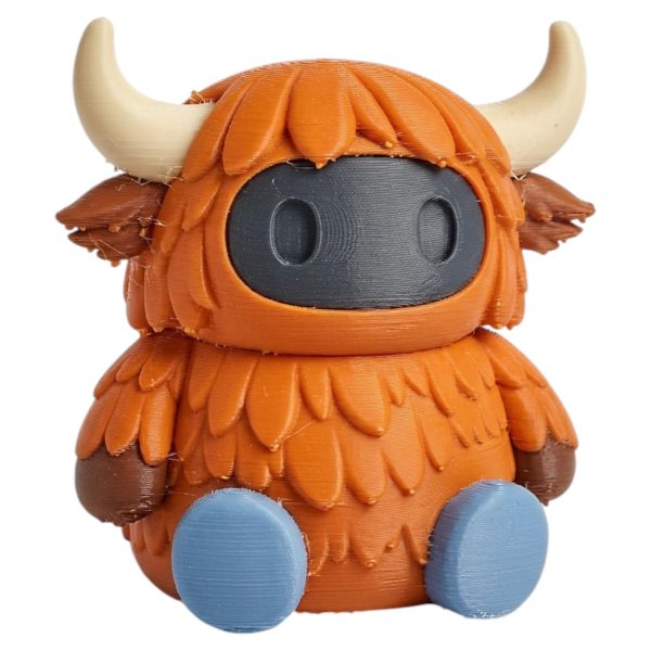 Highland Cow Robot Figurine