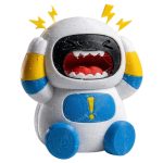 Screaming Robot Collectible Figurine - Panicked Mech with Open Mouth and Lightning Bolts Desk Decor for Adults - 3D Printed in Canada