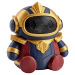 Art Deco Robot Collectible Figurine - Unique Desk Decor for Adults – 3D Printed in Canada