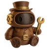 Ensemble de figurines de robots steampunk de collection