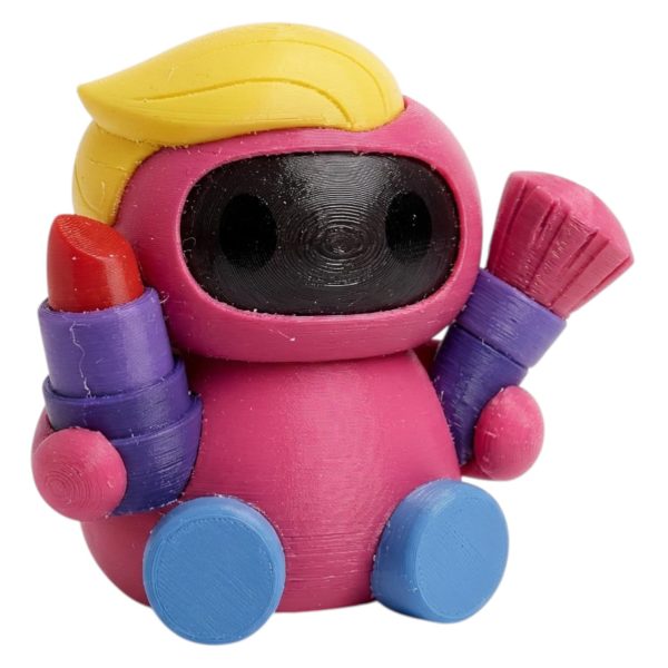Makeup Artist Robot Figurine