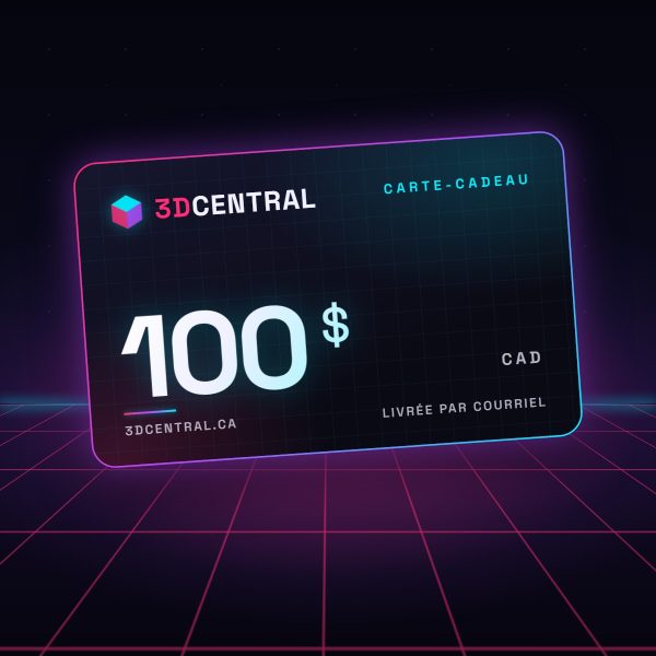 Carte-cadeau 3DCentral — 100 $