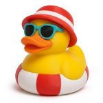 Beach Vacationer Duck Collectible Figurine - Unique Desk Decor for Adults – 3D Printed in Canada