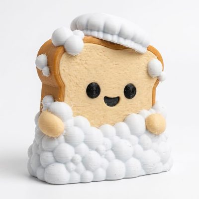 Bubble Bath Toast Collectible Figurine - Unique Desk Decor for Adults – 3D Printed in Canada — 3D Printed Figurines by 3DCentral
