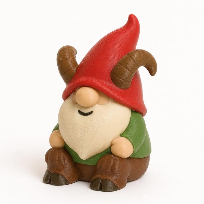 Satyr Gnome Buddy Collectible Figurine - Unique Desk Decor for Adults – 3D Printed in Canada